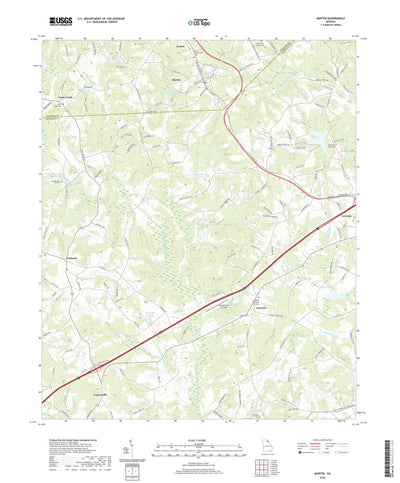 United States Geological Survey Martin, GA (2020, 24000-Scale) digital map