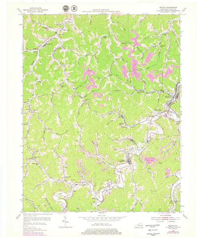 United States Geological Survey Martin, KY (1954, 24000-Scale) digital map