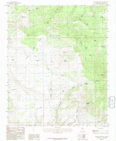 United States Geological Survey Martin Mountain, AZ (1986, 24000-Scale) digital map