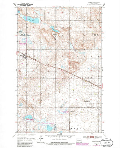 United States Geological Survey Martin, ND (1951, 24000-Scale) digital map