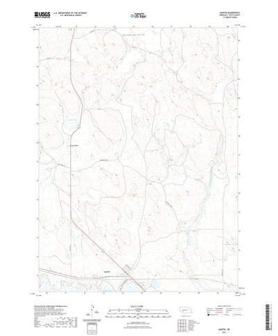 United States Geological Survey Martin, NE (2021, 24000-Scale) digital map