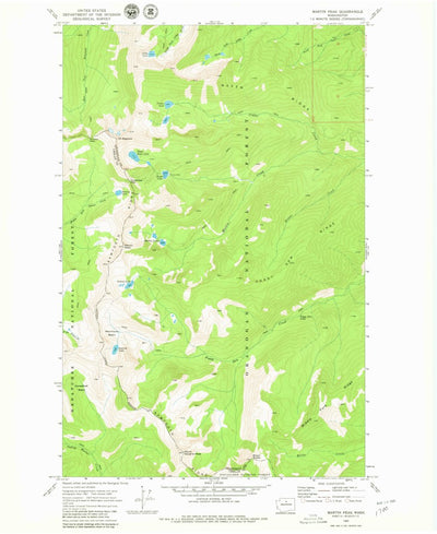 United States Geological Survey Martin Peak, WA (1969, 24000-Scale) digital map