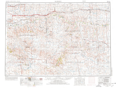 United States Geological Survey Martin, SD (1955, 250000-Scale) digital map