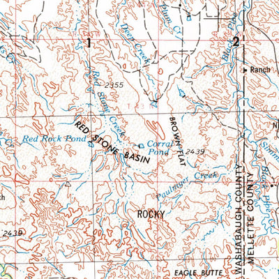 United States Geological Survey Martin, SD (1955, 250000-Scale) digital map