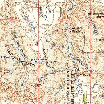 United States Geological Survey Martin, SD (1958, 250000-Scale) digital map