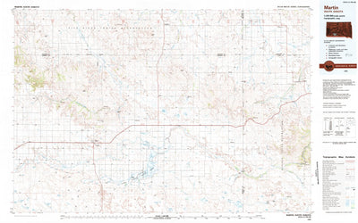 United States Geological Survey Martin, SD (1983, 100000-Scale) digital map
