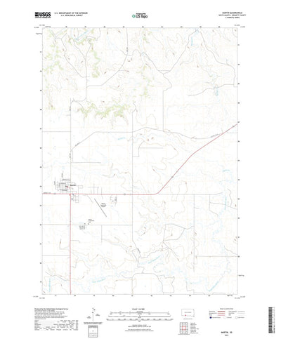 United States Geological Survey Martin, SD (2021, 24000-Scale) digital map