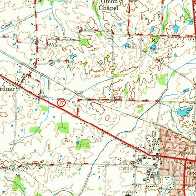 United States Geological Survey Martin, TN (1972, 62500-Scale) digital map