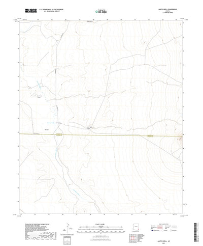 United States Geological Survey Martin Well, AZ (2021, 24000-Scale) digital map
