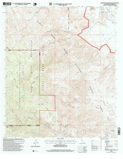 United States Geological Survey Martinez Mountain, CA (1996, 24000-Scale) digital map