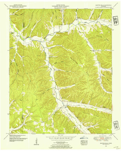 United States Geological Survey Martins Mills, TN (1950, 24000-Scale) digital map
