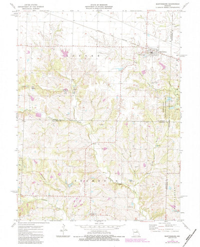 United States Geological Survey Martinsburg, MO (1973, 24000-Scale) digital map