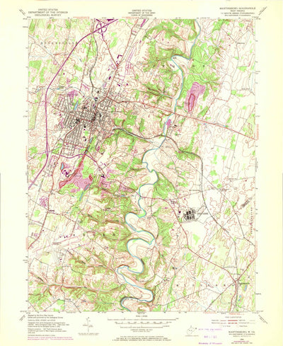 United States Geological Survey Martinsburg, WV (1955, 24000-Scale) digital map