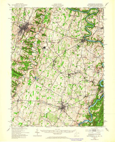 United States Geological Survey Martinsburg, WV-MD-VA (1944, 62500-Scale) digital map