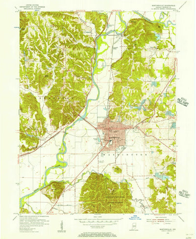 United States Geological Survey Martinsville, IN (1955, 24000-Scale) digital map