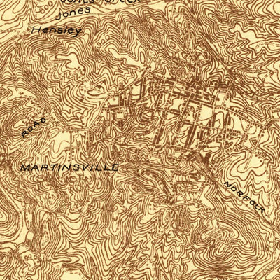 United States Geological Survey Martinsville, VA-NC (1924, 48000-Scale) digital map