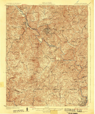 United States Geological Survey Martinsville, VA-NC (1926, 62500-Scale) digital map