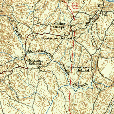 United States Geological Survey Martinsville, VA-NC (1927, 62500-Scale) digital map