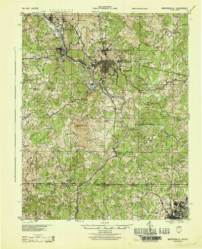 United States Geological Survey Martinsville, VA-NC (1944, 62500-Scale) digital map