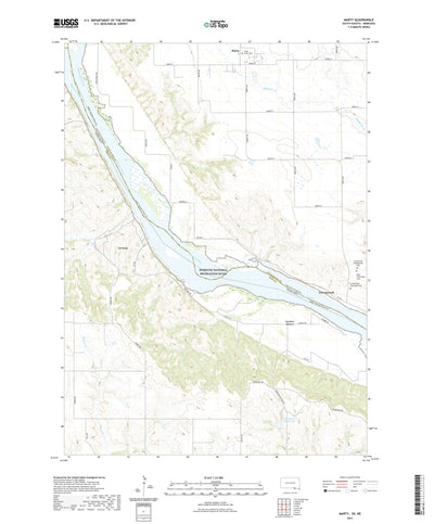 United States Geological Survey Marty, SD (2021, 24000-Scale) digital map