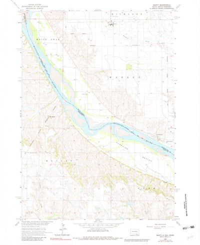 United States Geological Survey Marty, SD-NE (1964, 24000-Scale) digital map