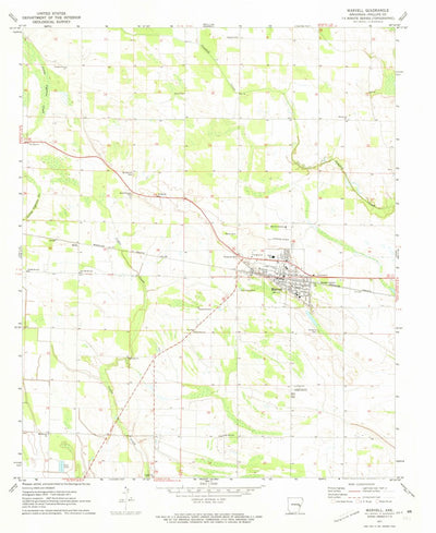 United States Geological Survey Marvell, AR (1971, 24000-Scale) digital map