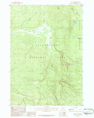United States Geological Survey Mary Lake, WY (1986, 24000-Scale) digital map
