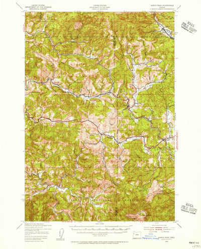 United States Geological Survey Marys Peak, OR (1939, 62500-Scale) digital map