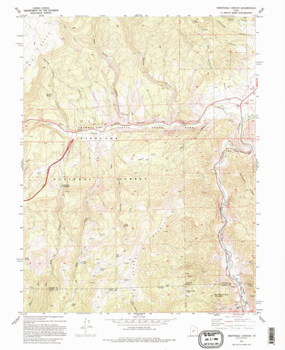 United States Geological Survey Marysvale Canyon, UT (1981, 24000-Scale) digital map