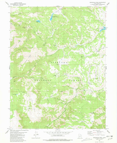 United States Geological Survey Marysvale Peak, UT (1981, 24000-Scale) digital map
