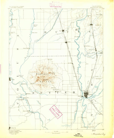 United States Geological Survey Marysville, CA (1894, 125000-Scale) digital map