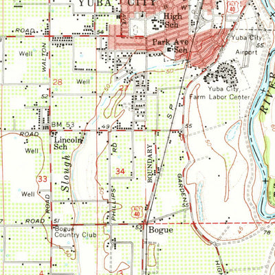United States Geological Survey Marysville, CA (1952, 62500-Scale) digital map