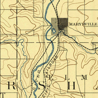 United States Geological Survey Marysville, KS (1894, 125000-Scale) digital map