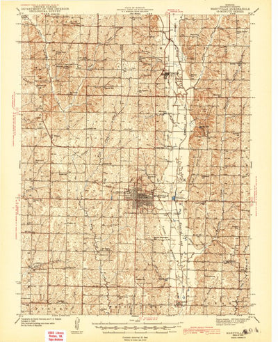 United States Geological Survey Maryville, MO (1943, 62500-Scale) digital map