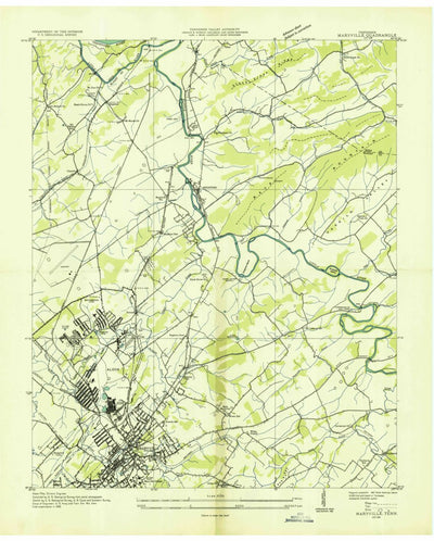 United States Geological Survey Maryville, TN (1935, 24000-Scale) digital map
