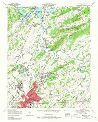 United States Geological Survey Maryville, TN (1953, 24000-Scale) digital map