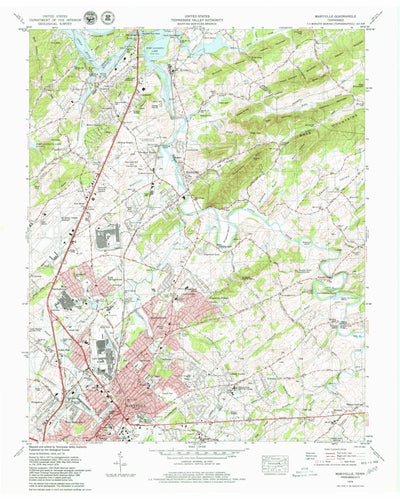 United States Geological Survey Maryville, TN (1979, 24000-Scale) digital map