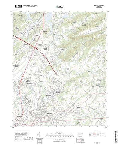 United States Geological Survey Maryville, TN (2022, 24000-Scale) digital map
