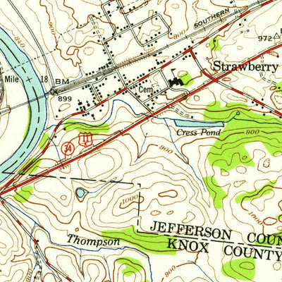 United States Geological Survey Mascot, TN (1953, 24000-Scale) digital map