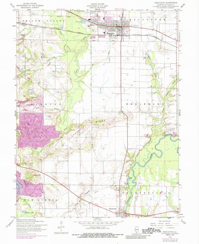 United States Geological Survey Mascoutah, IL (1954, 24000-Scale) digital map