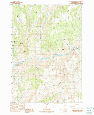 United States Geological Survey Masiker Mountain, OR (1990, 24000-Scale) digital map