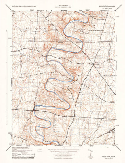 United States Geological Survey Mason And Dixon, PA-MD (1944, 24000-Scale) digital map