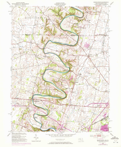United States Geological Survey Mason And Dixon, PA-MD (1953, 24000-Scale) digital map