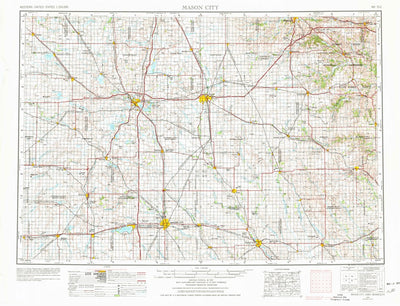 United States Geological Survey Mason City, IA-MN (1954, 250000-Scale) digital map