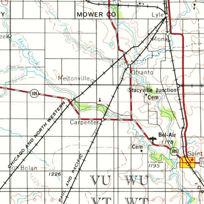 United States Geological Survey Mason City, IA-MN (1954, 250000-Scale) digital map