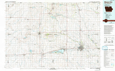 United States Geological Survey Mason City, IA-MN (1985, 100000-Scale) digital map