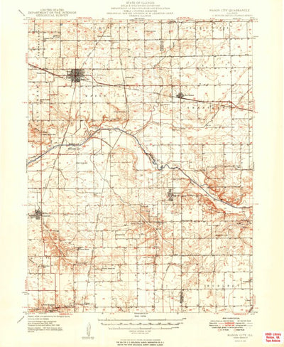 United States Geological Survey Mason City, IL (1949, 62500-Scale) digital map