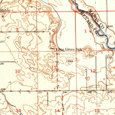United States Geological Survey Mason City, IL (1949, 62500-Scale) digital map