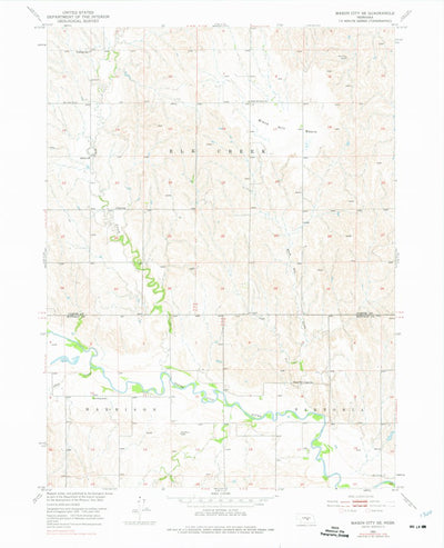 United States Geological Survey Mason City SE, NE (1951, 24000-Scale) digital map