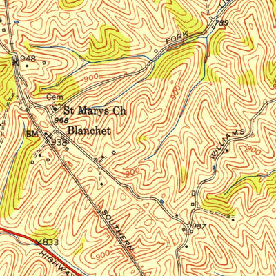 United States Geological Survey Mason, KY (1950, 24000-Scale) digital map